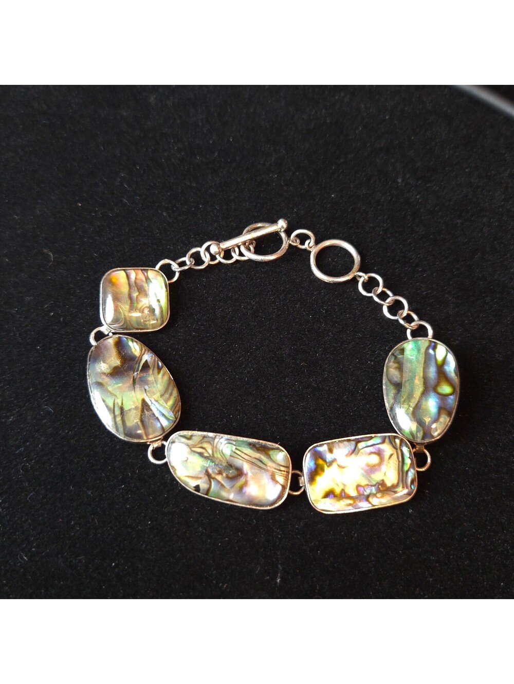 Vintage Signed Lucas Lameth Abalone Bracelet